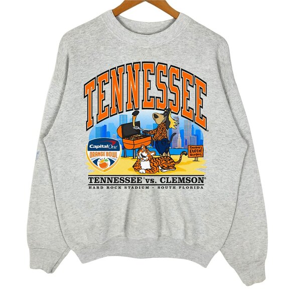 2022 Tennessee Orange Bowl Tennessee Vs Clemson College Football Play Sweatshirt - Picture 1 of 2